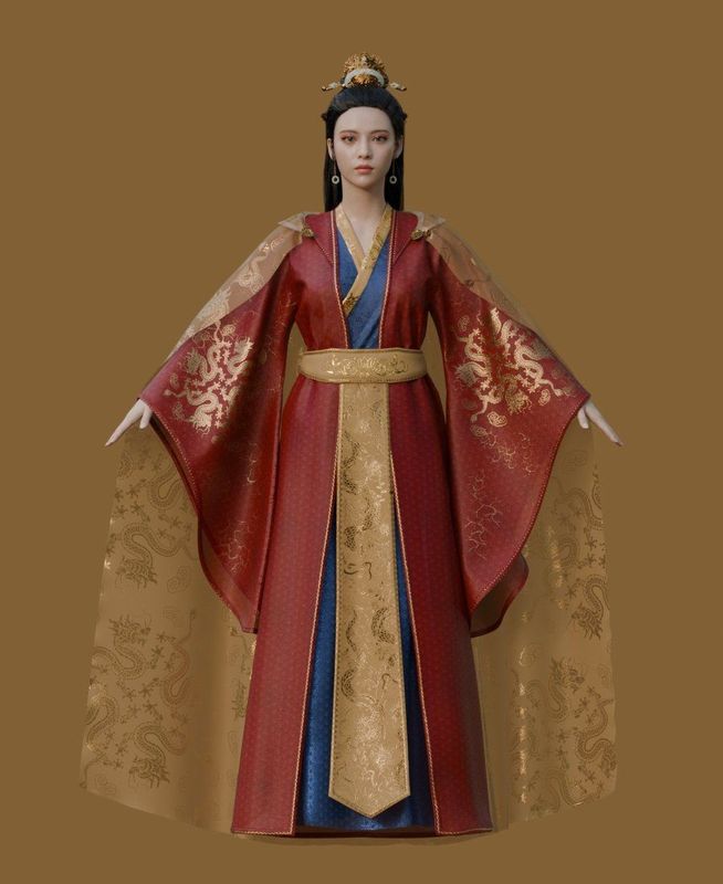 《黑神话》亢金星君原版侧面造型展示，细节刻画细腻，妆容层次分明