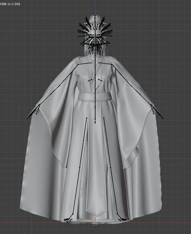 《黑神话》亢金星君模型细节特写，服饰与妆容皆体现出浓厚的神话氛围