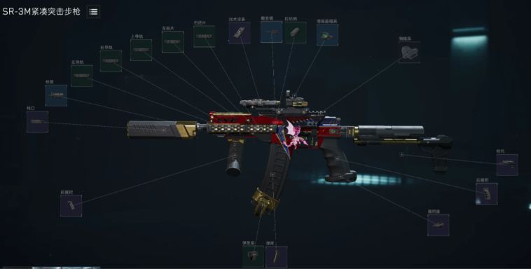 SR3M满改均衡型改装界面展示，配件与属性全面提升