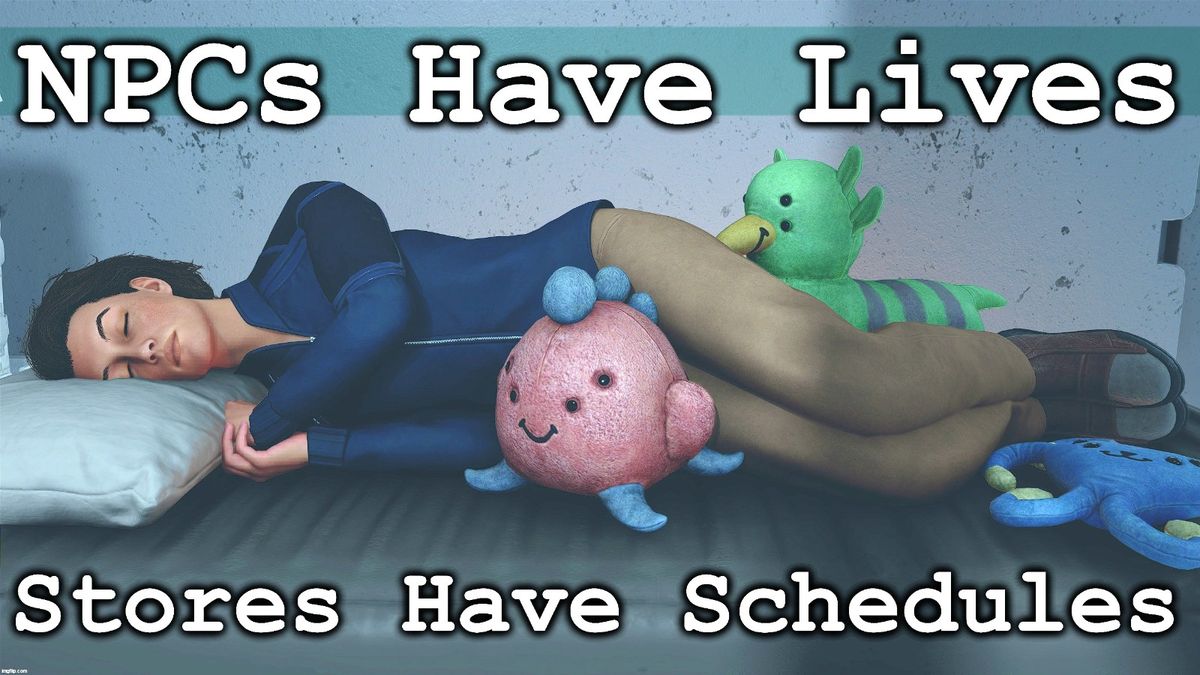 Mod作者FlippingEggs在《星空》中添加NPC日常生活的游戏界面展示