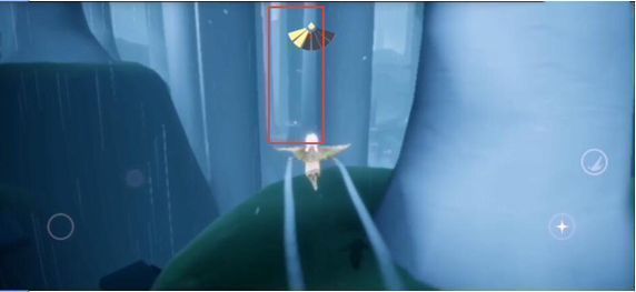 山洞入口处视角，绿藤缠绕，仿佛通往神秘世界