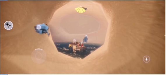 洞内先祖所在位置，周围有微弱的光芒闪烁