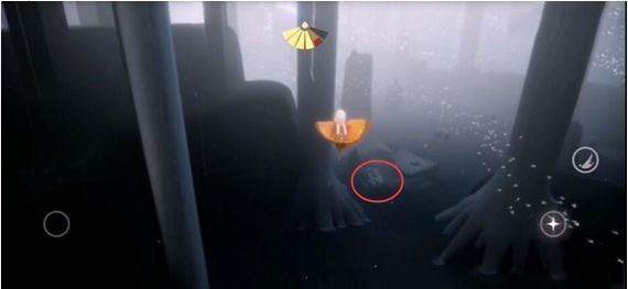 白骨之地全景，蘑菇覆盖在古老的骨架上