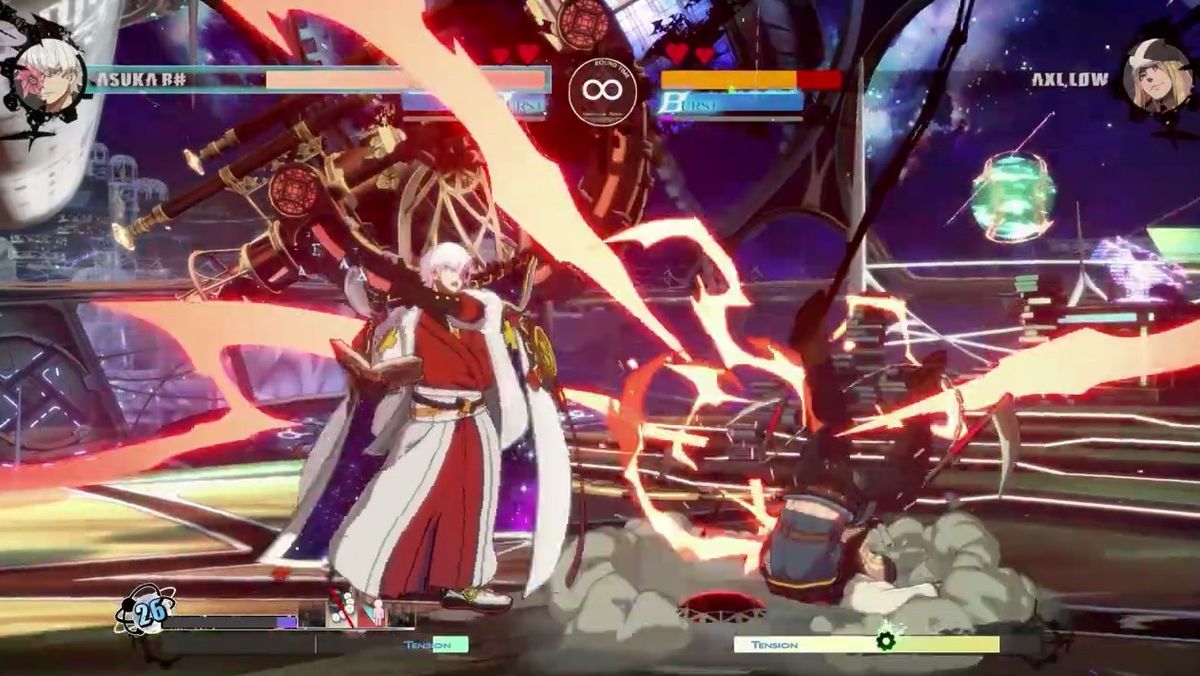 游戏战斗画面展示，Potemkin释放强力技能，画面充满张力