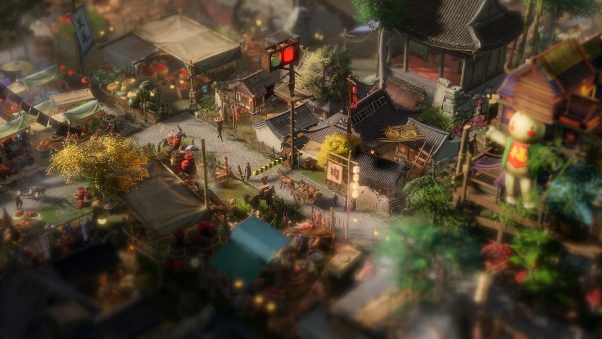 玩家自定义建造的城池全景，错落有致，细节丰富