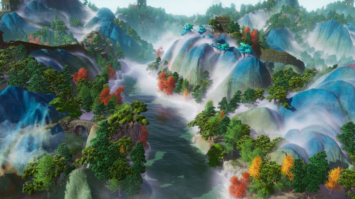 游戏内夜景灯光效果展示，温暖柔和，氛围感十足