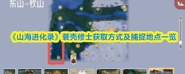 蓑壳修士形象展示，身披蓑衣状硬壳，宛如修行者