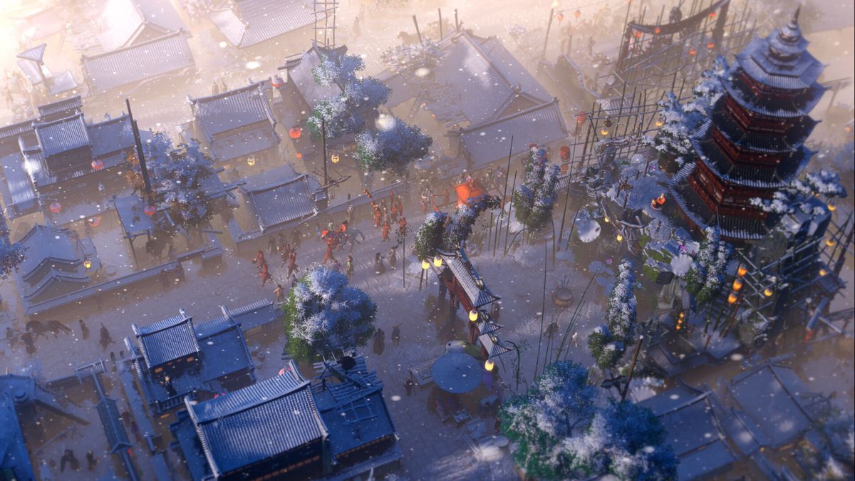 游戏内的桥梁与水系设计，自然流畅，层次分明