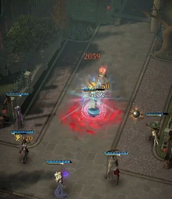 战斗场景截图，莉拉发动践踏技能，敌人被击退并陷入控制状态