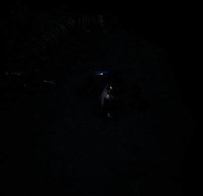 风车场景展示，铁门前角色与精英怪对峙画面