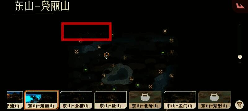 凫丽山芦苇荡地图截图，清晰标注长右的刷新区域