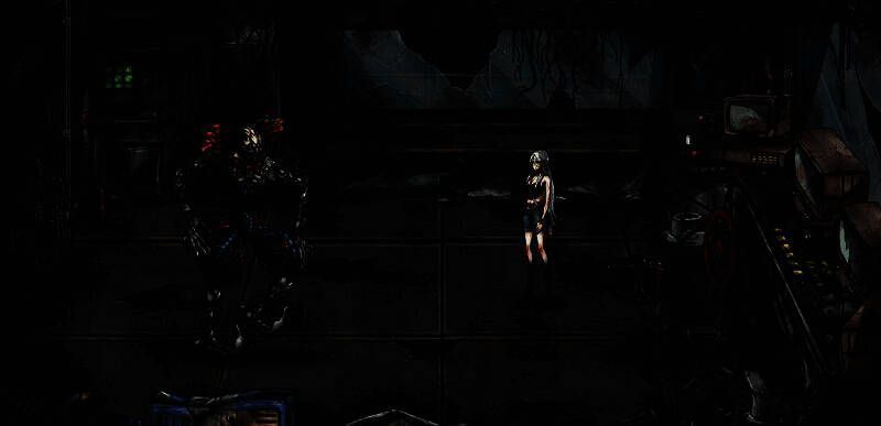 《离岛》游戏场景截图，展现诡异建筑与阴森氛围