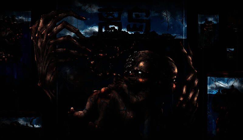 异端生物的特写画面，造型怪异，令人不寒而栗