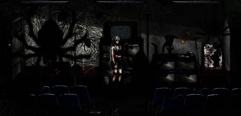 游戏中的废弃设施场景，充满破败与荒凉感