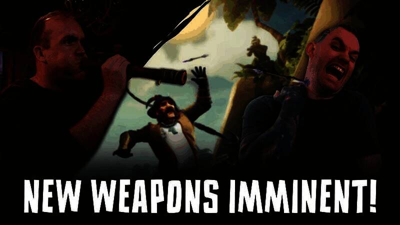 游戏内玩家使用蹲伏模式进行潜行，周围环境为茂密丛林