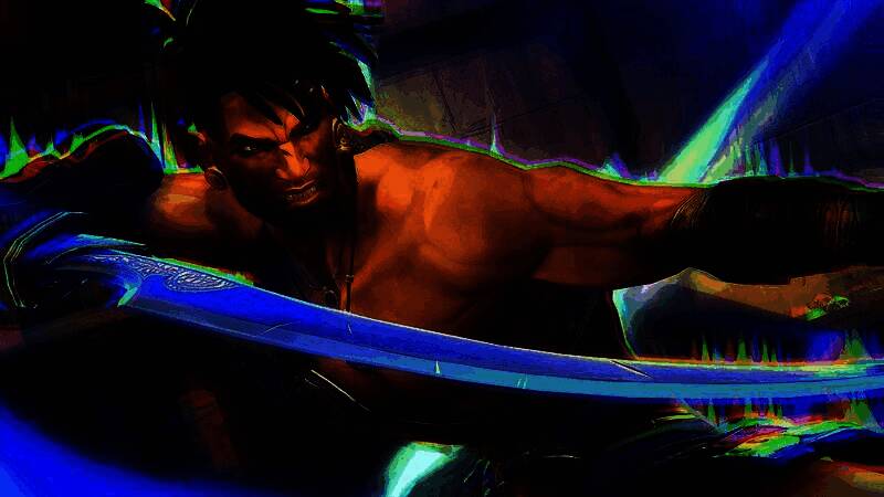 《波斯王子：失落的王冠》角色战斗场景，主角在空中翻转并挥舞武器