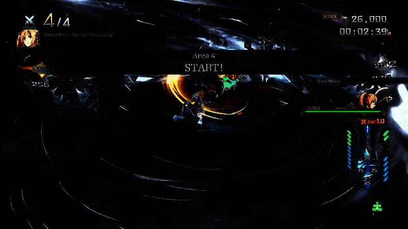 游戏战斗场景，亚特鲁与搭档并肩作战，敌人巨大且动作迅猛