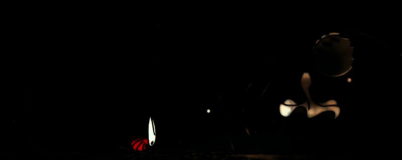 《空洞骑士：丝之歌》中玩家正在与原罪者展开激烈战斗，BOSS招式凌厉，角色处于高空战斗状态