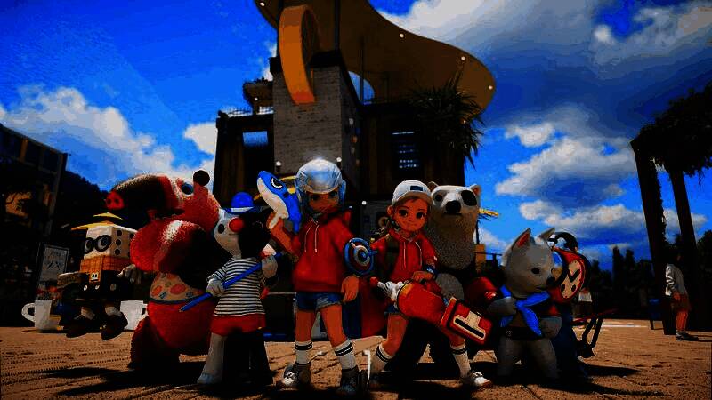 《多可比》游戏概念图，展示卡通风格的开放世界与奇幻生物