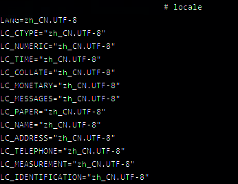 FinalShell终端命令行界面截图，展示locale命令执行结果
