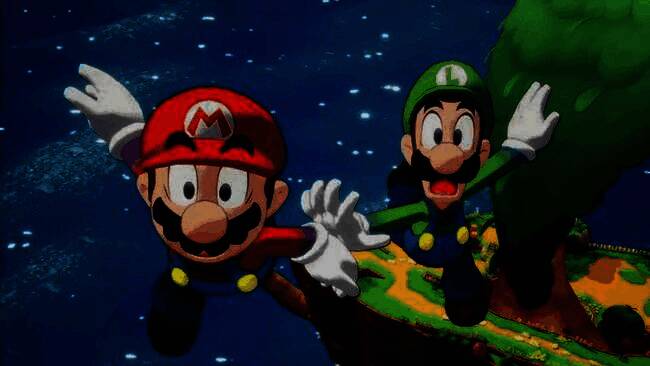 《马力欧&路易吉RPG兄弟齐航！》游戏封面展示，马力欧与路易吉并肩而立，背景为奇幻风格场景