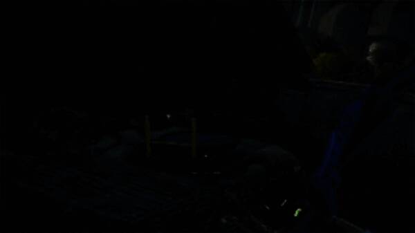 玩家视角展示进入零号大坝密码门的路径，前方可见金属门结构