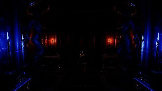 夜族崛起游戏内场景，吸血鬼角色在哥特风格城堡中战斗