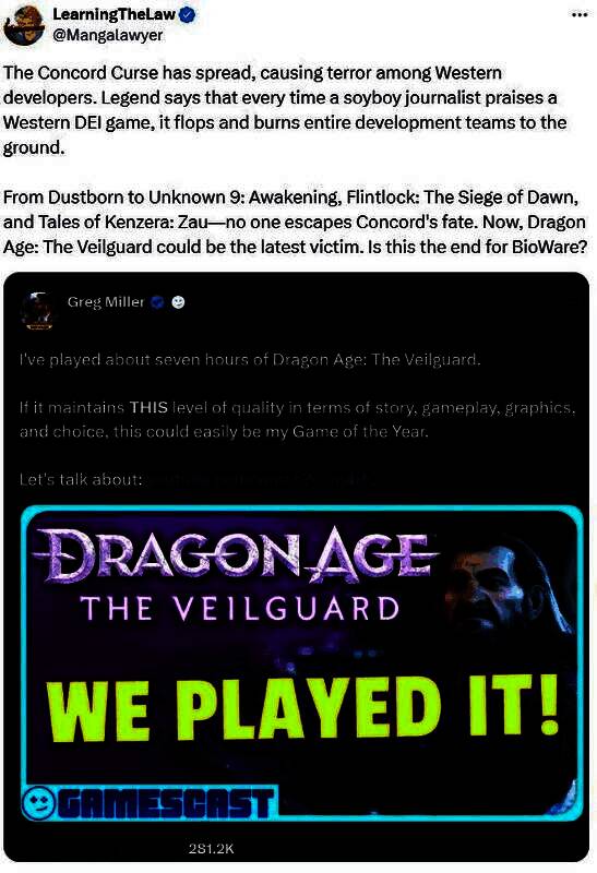 Greg Miller在采访中表达对《龙腾世纪4》的期待