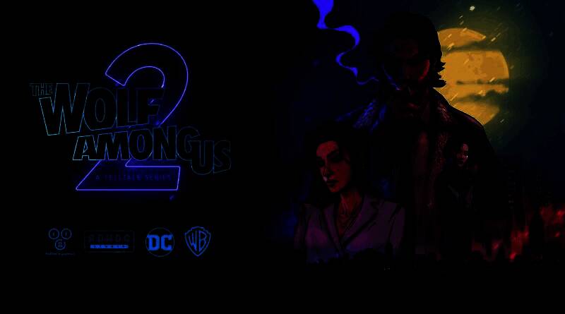 《与狼同行2》概念图，画面中角色神情凝重，背景为阴沉的森林环境