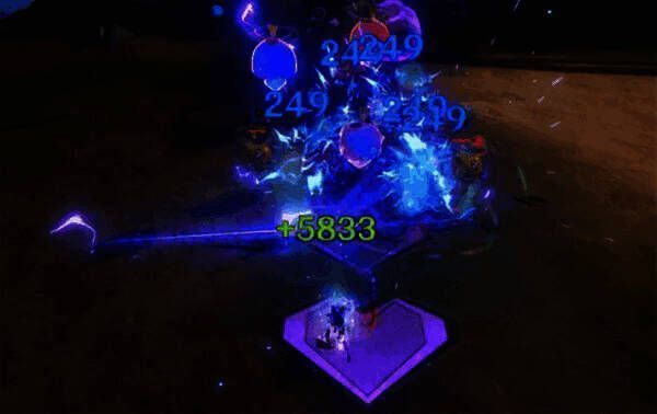 战斗画面展示，小鸭子被感电反应包围，头顶显示冲量条