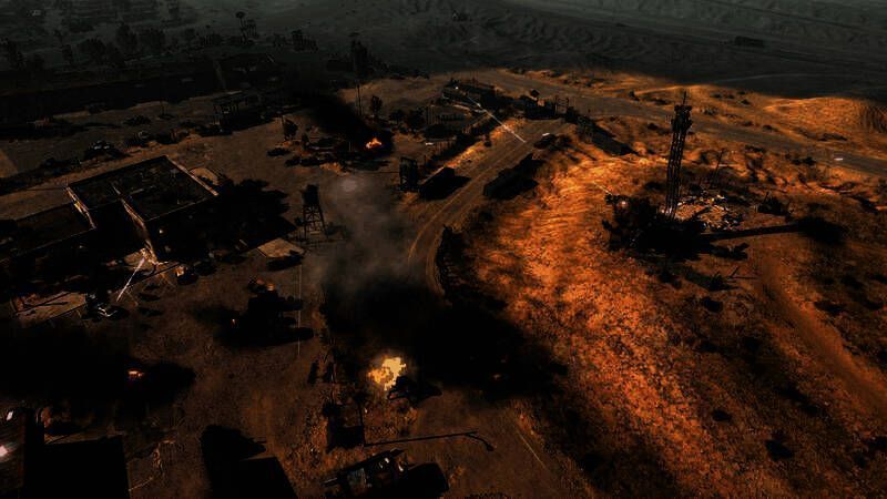 战斗中的机械单位发射导弹，特效炫目且极具冲击力