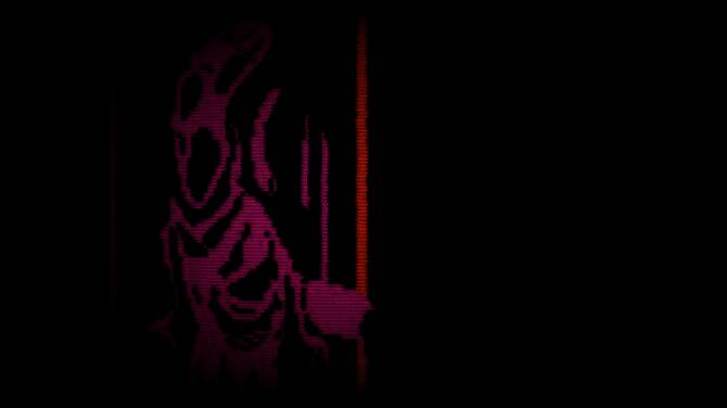 主角在黑暗中奔跑，背后有模糊的怪物轮廓紧追不舍