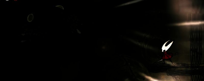 空洞骑士丝之歌伟大格洛战斗场景，BOSS张开大嘴准备吞噬角色