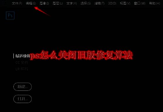 Photoshop软件界面截图，展示图像编辑工具和选项