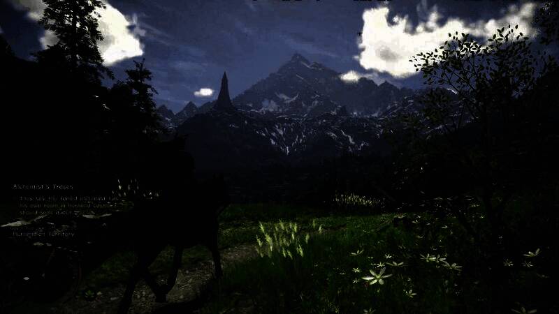 《红色沙漠》战斗演示画面，角色正在进行高速战斗，周围环境为荒野与岩石地形