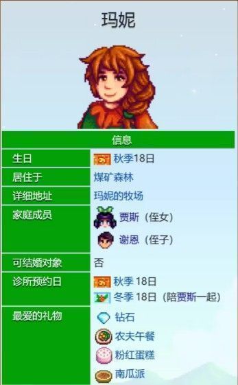 玛妮在厨房中认真烹饪的场景，桌上摆满食材和调料，背景是温馨的牧场小屋