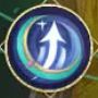 技能图标展示：一轮明月散发柔和光芒，象征着速度与能量的提升