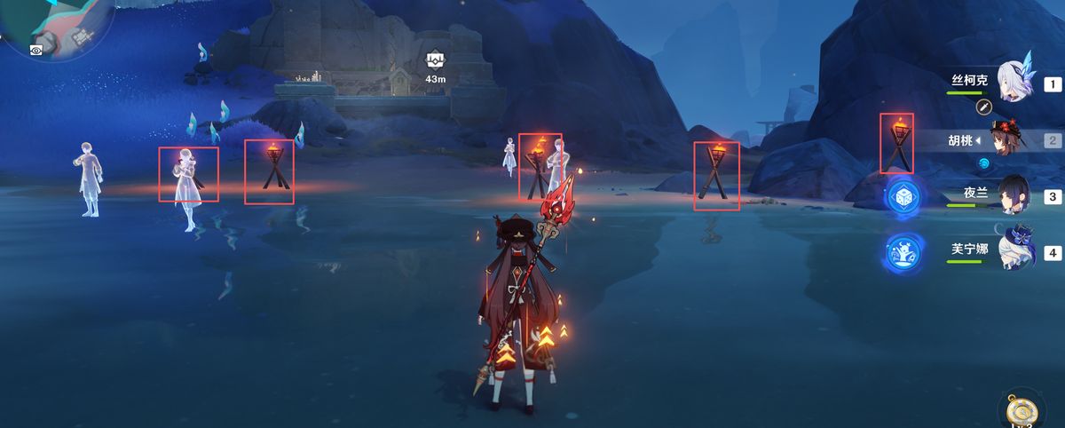 正午审判任务位置示意图