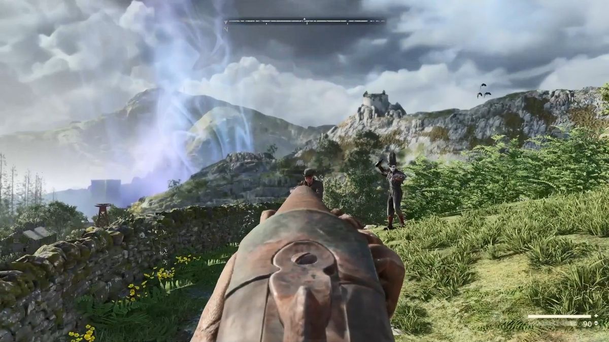 主角与神秘生物对峙，紧张战斗一触即发