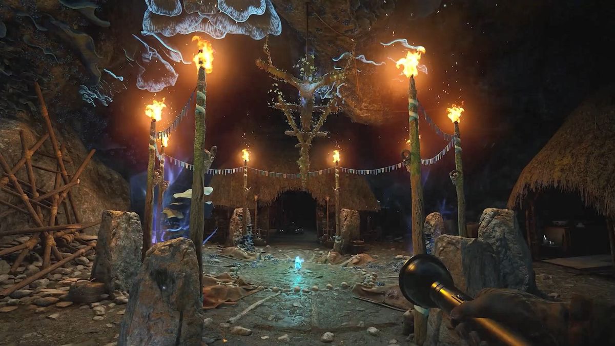 游戏标题画面，风格冷峻，突出生存与探索主题