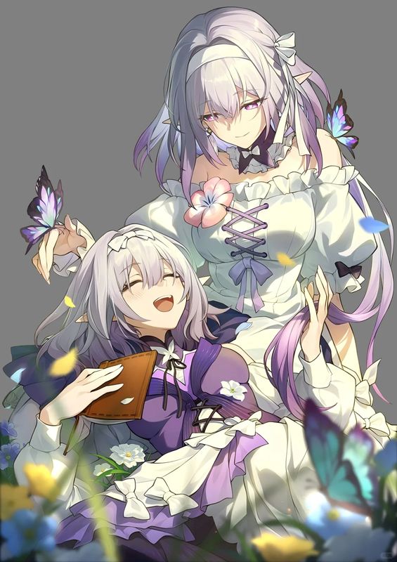 光锥‘花儿不会忘记’立绘，粉色花朵在夜空中绽放，象征短暂却绚烂的存在