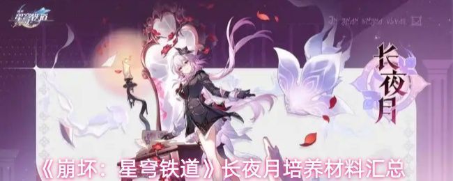 《崩坏：星穹铁道》新角色长夜月立绘展示，身着银白色战甲，周身环绕寒冰气息，眼神冷峻而神秘