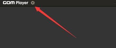 GOMPlayer主界面左上角的齿轮设置图标特写