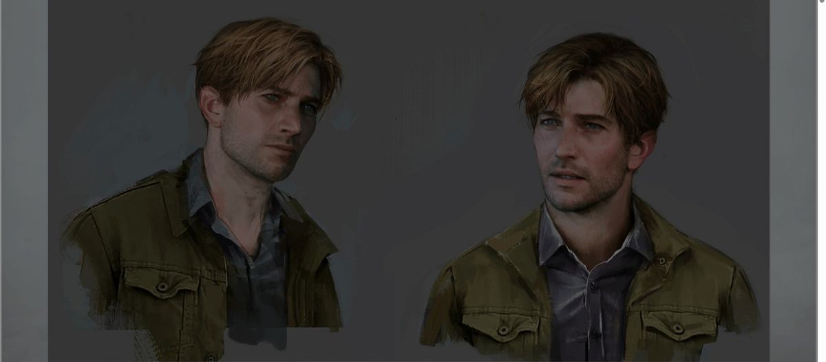 詹姆斯概念设计图展示不同服装风格，包括都市风外套与更朴素的日常装扮