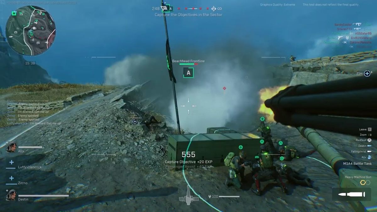 地图界面展示当前区域分布，撤离点与敌人位置清晰标注