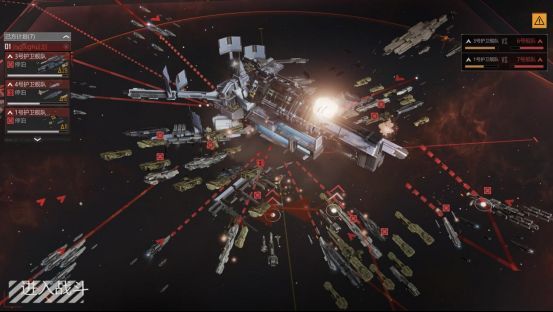 星灯节活动场景，漂浮的灯笼环绕空间站，玩家驾驶小型飞船穿梭其间，光影交错