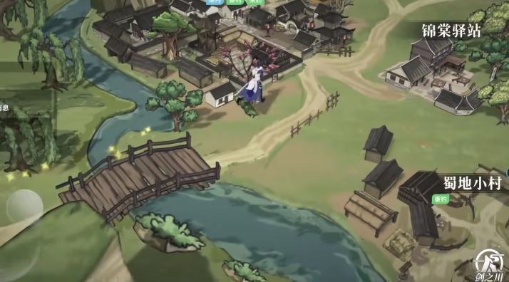 游戏中四象机关布局俯视图，四个方位分别标注青龙、白虎、朱雀、玄武，中间为封闭石门