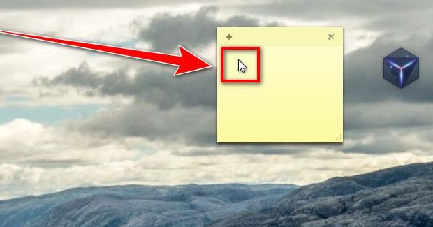 桌面上已成功创建的便签窗口，内部显示用户输入的文字内容