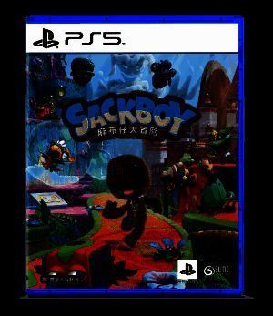 《麻布仔大冒险》游戏画面截图，角色在色彩斑斓的手工世界中跳跃闯关