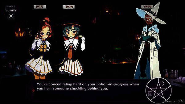 两名NPC角色在花园中交谈，阳光洒落，花瓣飞舞，画面温暖治愈